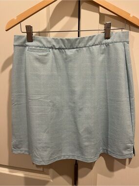 Peter Millar Light Blue mini-dot printed Women's Skirt - Classic A-Line Style